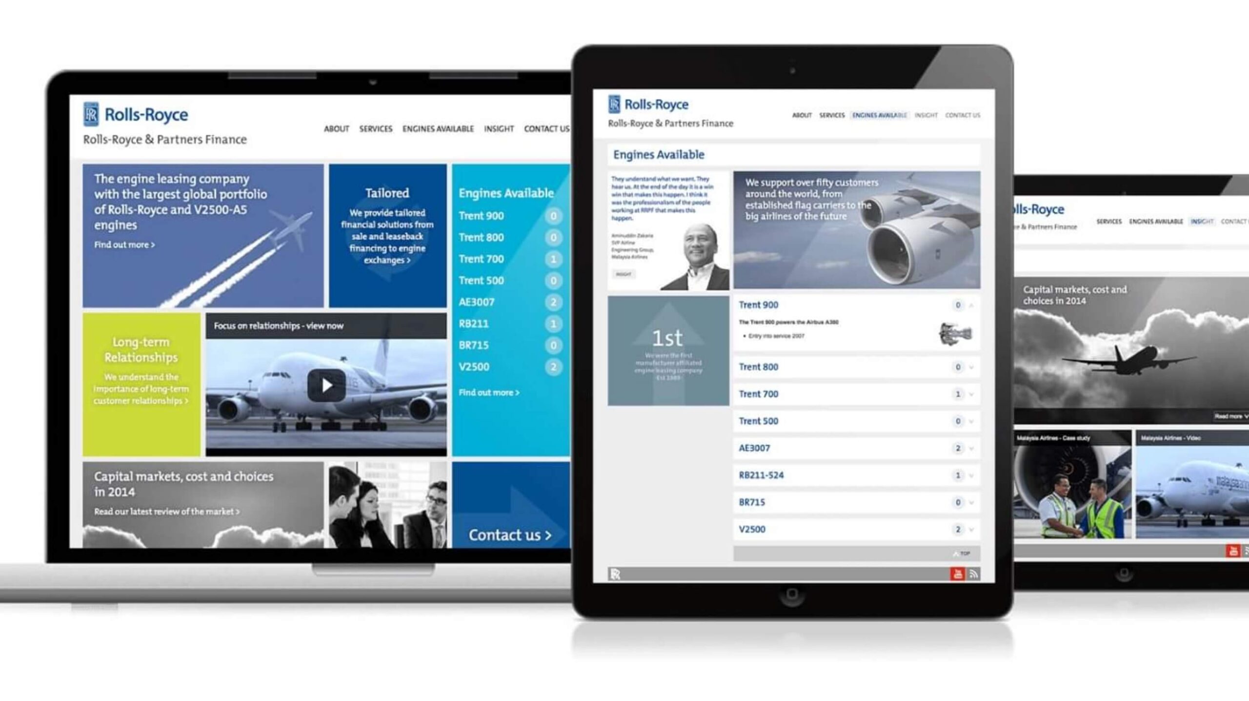 Rolls-Royce website image screens